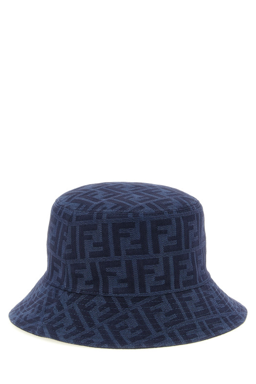 Reversible denim bucket hat Blue