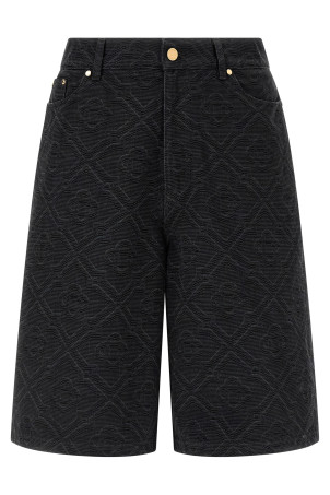 'Laser Monogram Denim' bermuda shorts Black