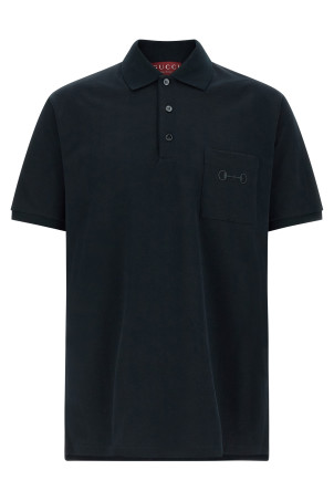 'Morsetto' embroidery polo shirt Blue