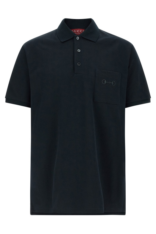 'Morsetto' embroidery polo shirt Blue