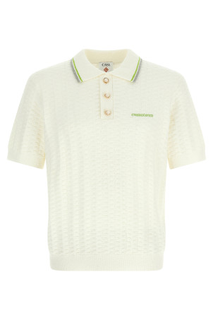'TennisBouclé' polo shirt White