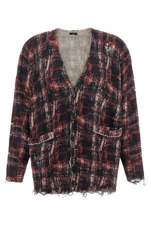 Torn cardigan Red