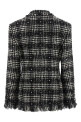 Tweed and rhinestone blazer Black-grey