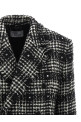 Tweed and rhinestone blazer Black-grey