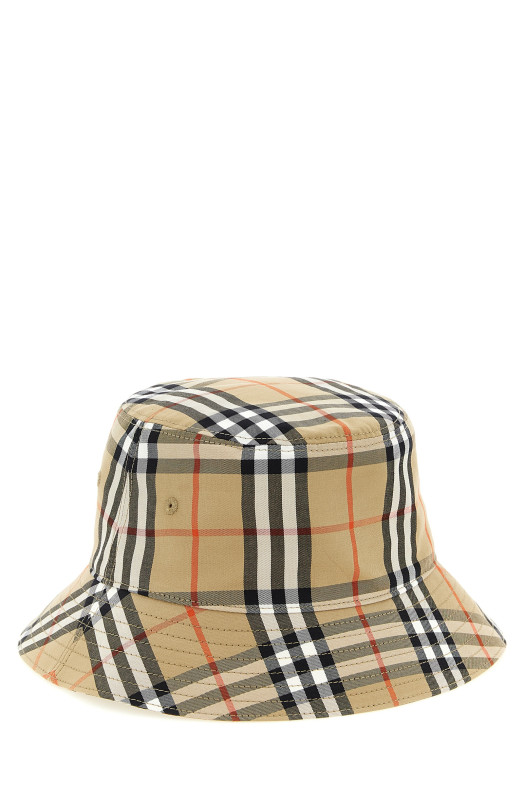 Bucket hat Check Beige