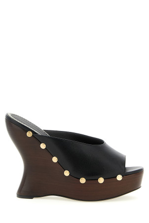 Leather mules Black