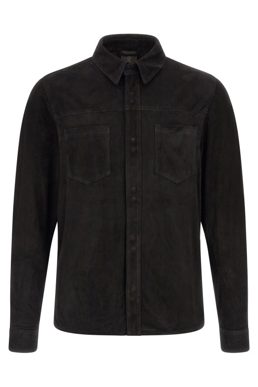 Suede shirt Gloves Black