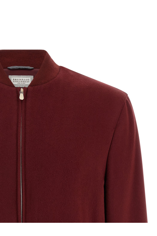 Cashmere bomber jacket Red