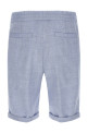 Linen and wool chevron bermuda shorts BLUE