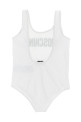 Logo lettering one-piece swimsuit White