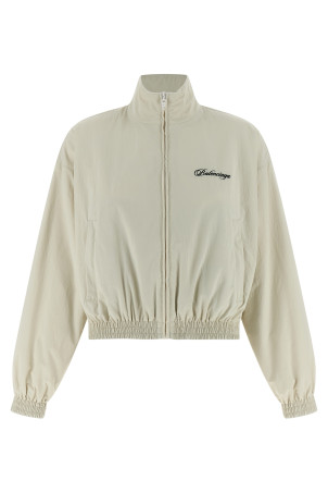 'Cursive' reversible jacket White
