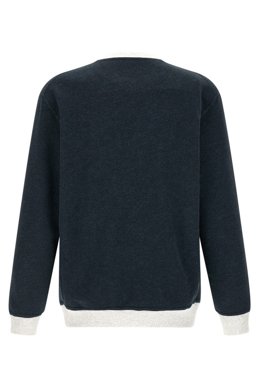 Cotton and linen sweatshirt Blue