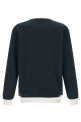 Cotton and linen sweatshirt Blue