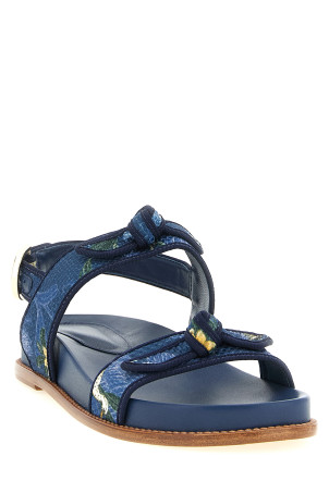 A. Birman x AGUA 'Grosgrain Raffia Sport' sandals Blue