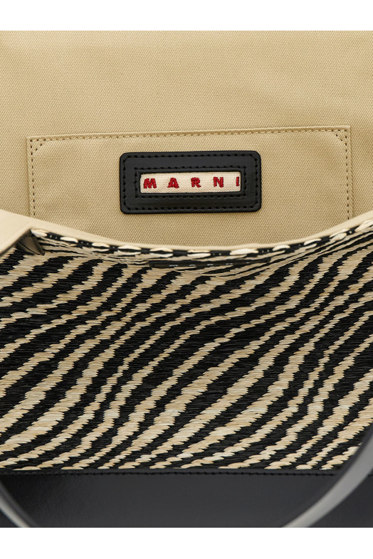 'Waves' shopping bag Black