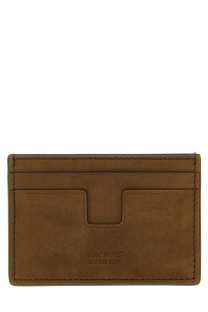 'T Line' card holder Brown