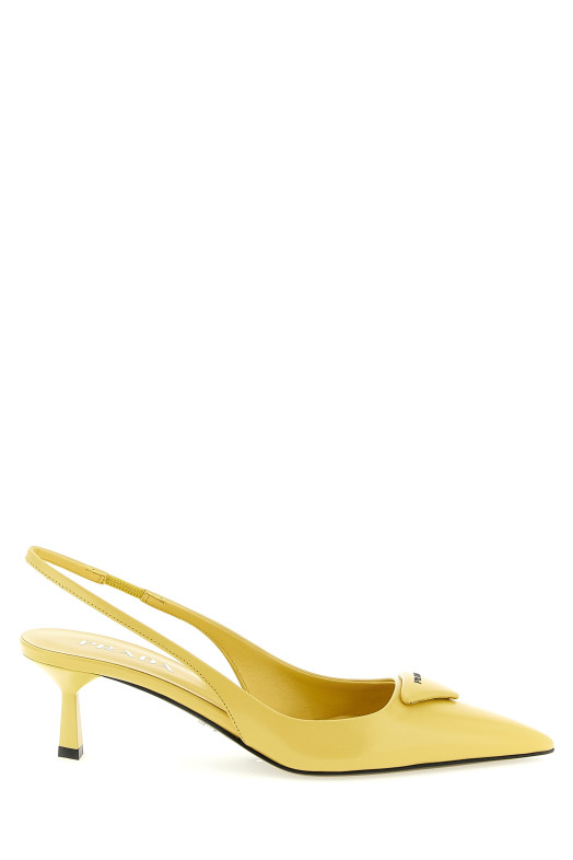 Triangle logo slingback Yellow
