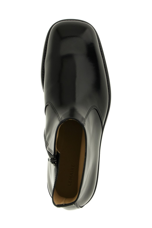 Leather ankle boots Black