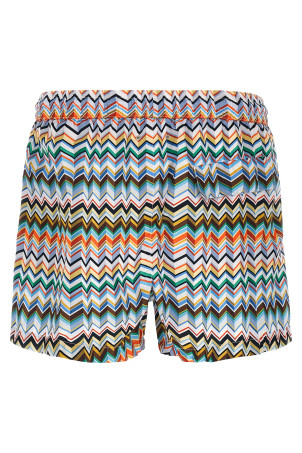 Irregular zig zag swimsuit Multicolor
