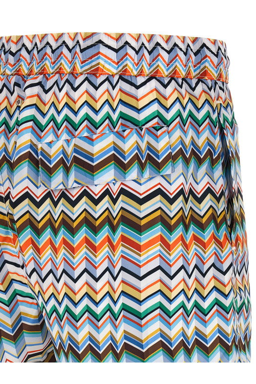 Irregular zig zag swimsuit Multicolor