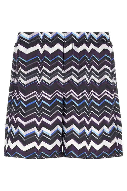 Irregular zig zag swimsuit Multicolor