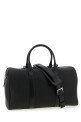 Medium leather duffel bag Black
