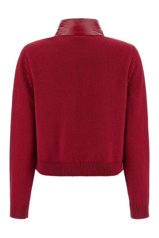 Padded cardigan Red