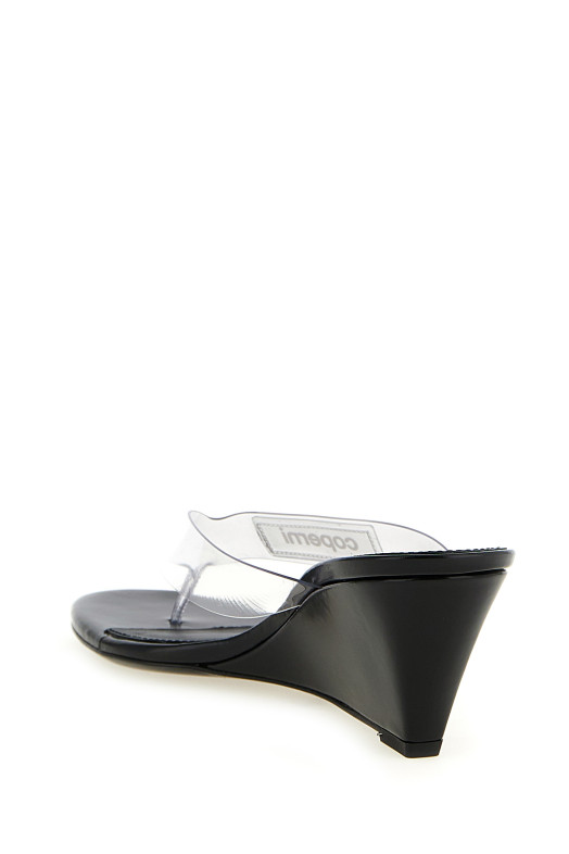 Logo patch sandals Transparent