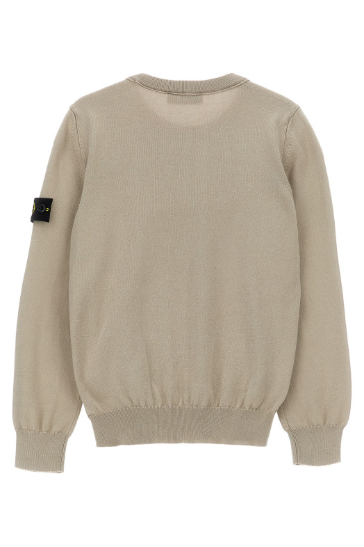 Logo badge sweater Beige