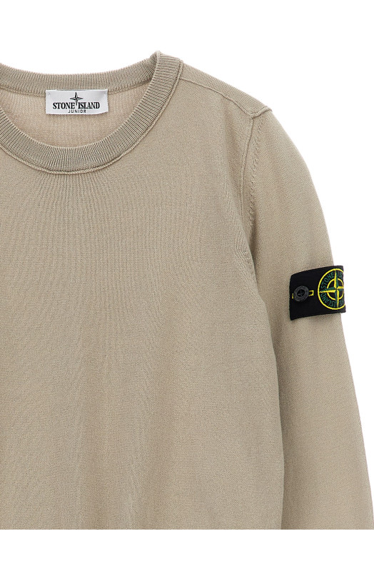 Logo badge sweater Beige