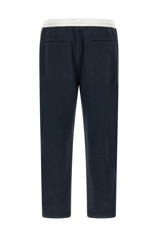Linen cotton joggers Blue