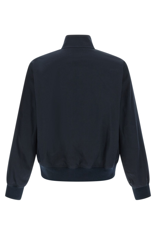 Logo embroidery blouson Blue