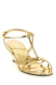 Laminated leather sandals Gold
