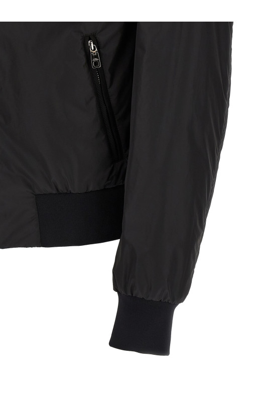 'DG' patch bomber jacket Black