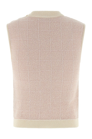 'Testa di leone' tweed vest Pink