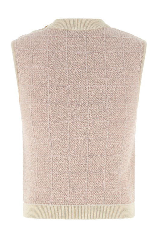 'Testa di leone' tweed vest Pink