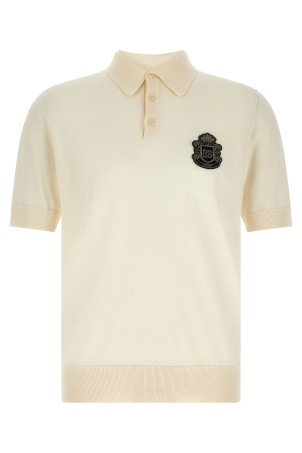 'DG' patch polo shirt White