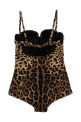 'Leopardo' one-piece swimsuit Brown