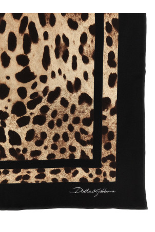 'Leopard' scarf Brown