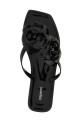 'Silicone Flower Flat' sandals Black