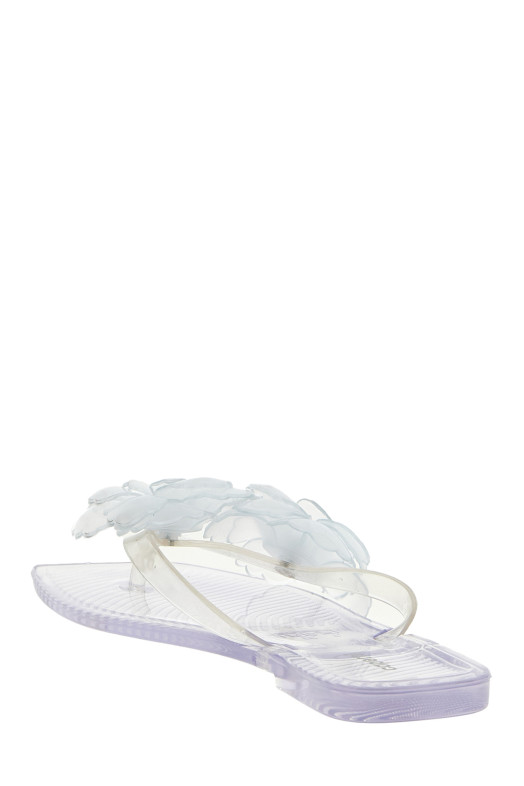 'Silicone Flower Flat' sandals Transparent