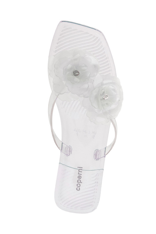 'Silicone Flower Flat' sandals Transparent