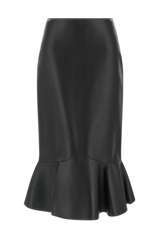Nappa skirt Black
