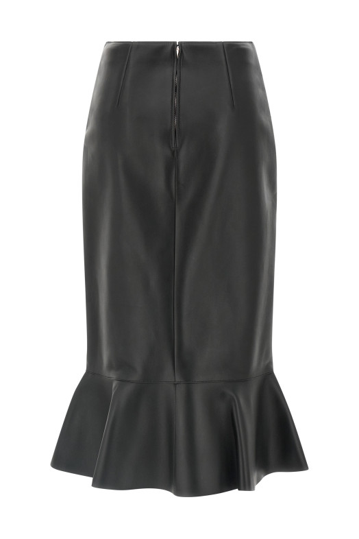 Nappa skirt Black