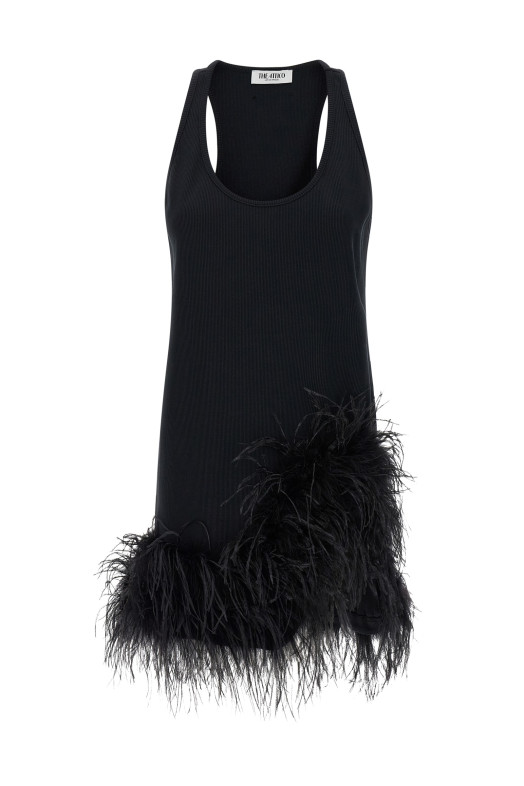 Feather dress Black
