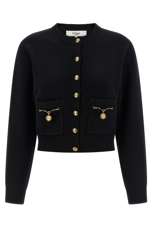 'Horse Medal' cardigan Black