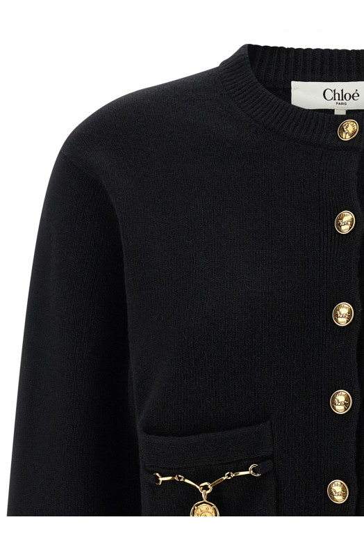 'Horse Medal' cardigan Black