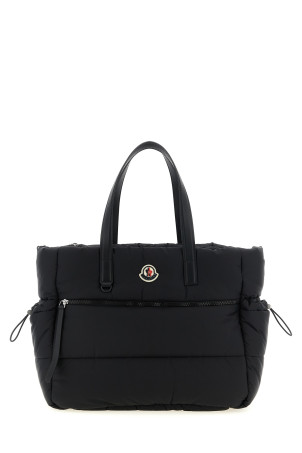 Logo patch baby changing bag Black