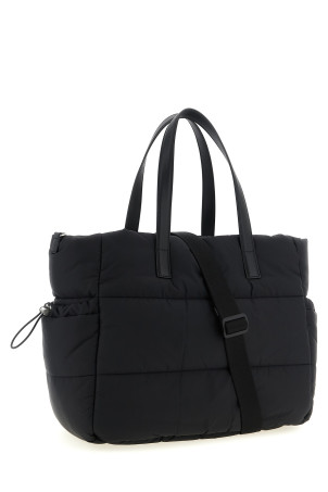 Logo patch baby changing bag Black