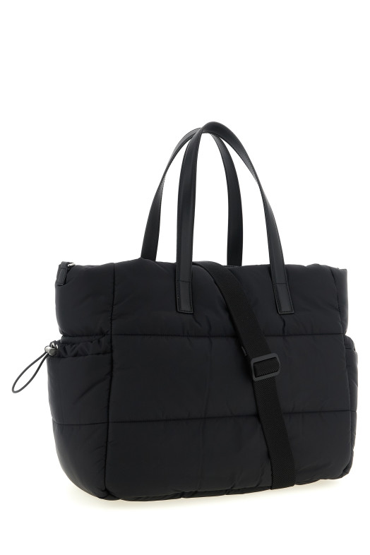 Logo patch baby changing bag Black